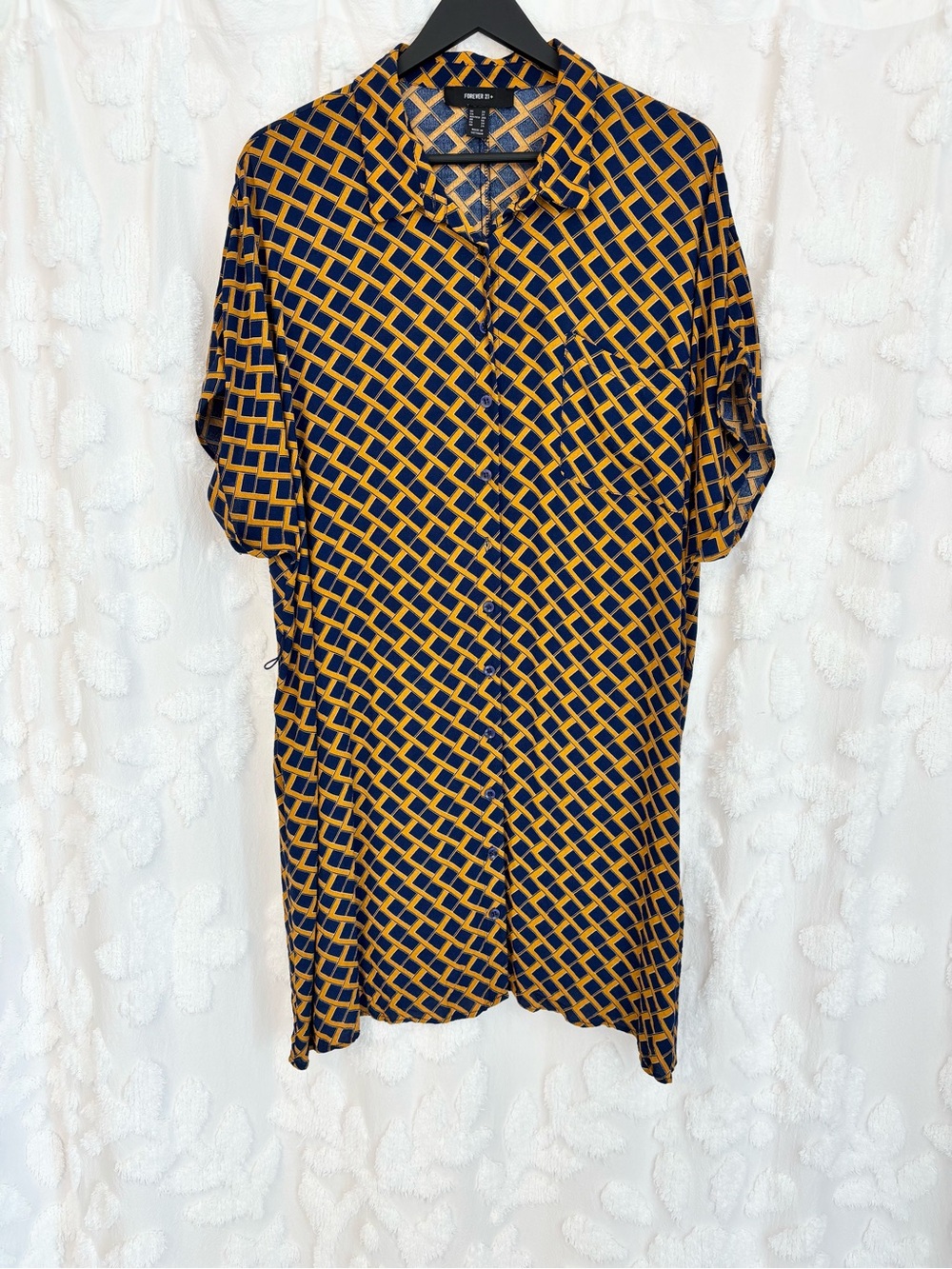 Forever 21+ Geometric Button-Up Shirtdress